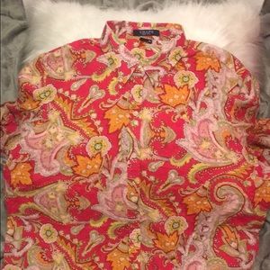 ⬇️Chaps Paisley Blouse
